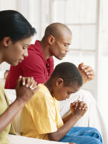 Family praying